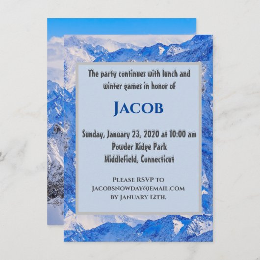 Mattierte Bergschutzkarte Begleitkarte (Vorne/Hinten)