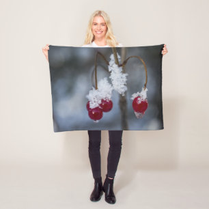 Mattierte Berries Fleecedecke