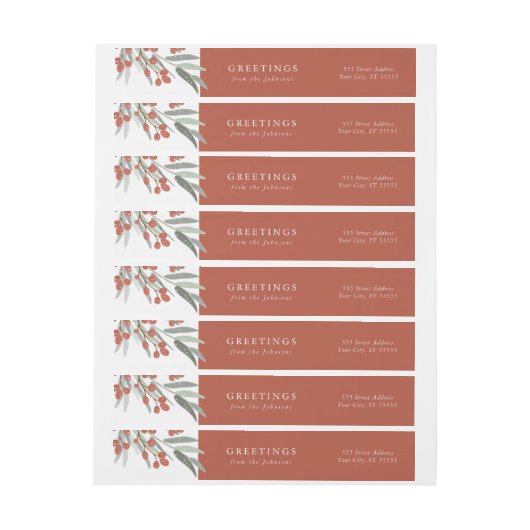 Mattierte Berries Wrap Um Rücksendeadresse (Bogen)