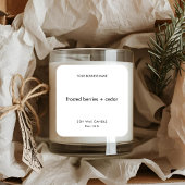 Mattierte Berries + Zeder | Minimalistischer Winte Quadratischer Aufkleber