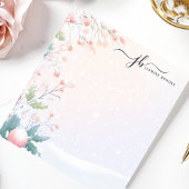 Mattierte Berry Winter Wasserfarbe Personalisiert Notizblock