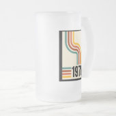 Mattierte Bier Tasse 1970 Retro Vintag (VorderseiteRechts)