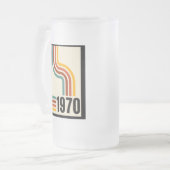 Mattierte Bier Tasse 1970 Retro Vintag (Vorderseite Links)