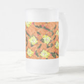 Mattierte Bier-Tasse : Blume Mattglas Bierglas (VorderseiteRechts)