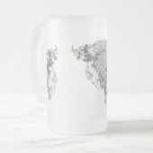 Mattierte Bier-Tasse: Buffalo ist auf dem Laufende Mattglas Bierglas (Vorderseite Links)