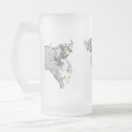 Mattierte Bier-Tasse: Buffalo ist auf dem Laufende Mattglas Bierglas