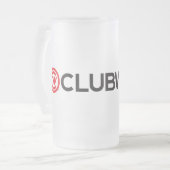 Mattierte Bier-Tasse - CLUBWAKA Wordmark Mattglas Bierglas (Vorderseite Links)