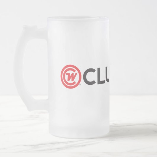 Mattierte Bier-Tasse - CLUBWAKA Wordmark Mattglas Bierglas (Links)