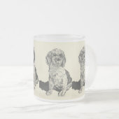mattierte Bier-Tasse/ Cocker Spaniel Mattglastasse (VorderseiteRechts)