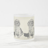 mattierte Bier-Tasse/ Cocker Spaniel Mattglastasse (Mittel)