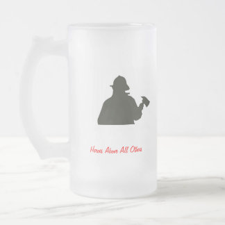 Mattierte Bier-Tasse des Feuer-Kämpfers Mattglas Bierglas