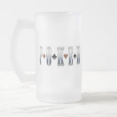 Mattierte Bier-Tasse des Pokers Mattglas Bierglas (Links)