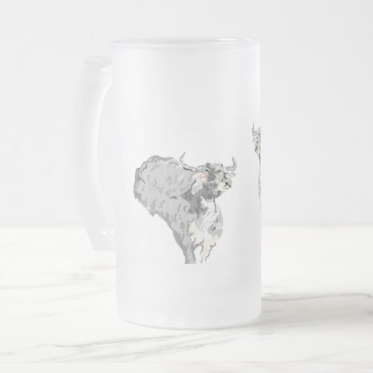 Mattierte Bier-Tasse : Durst als Buffalo Mattglas Bierglas (Vorderseite Links)