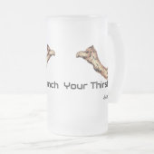 Mattierte Bier-Tasse : Durst stillen Mattglas Bierglas (VorderseiteRechts)