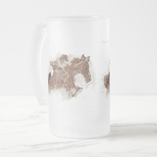 Mattierte Bier-Tasse : gewinnt im Sand Mattglas Bierglas (Vorderseite Links)