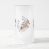 Mattierte Bier-Tasse: Glück Mattglas Bierglas (Mittel)