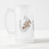 Mattierte Bier-Tasse: Glück Mattglas Bierglas (Links)