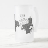 Mattierte Bier-Tasse : Körperbauer Mattglas Bierglas (VorderseiteRechts)