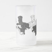 Mattierte Bier-Tasse : Körperbauer Mattglas Bierglas (Mittel)