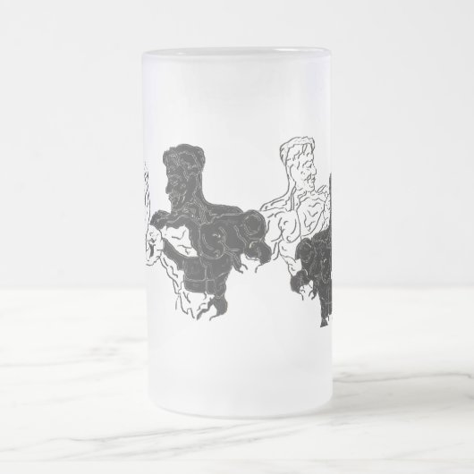 Mattierte Bier-Tasse : Körperbauer Mattglas Bierglas (Mittel)