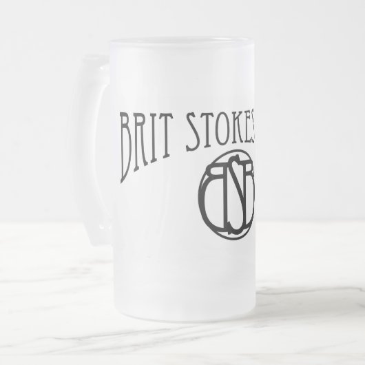 Mattierte Bier-Tasse Mattglas Bierglas (Vorderseite Links)