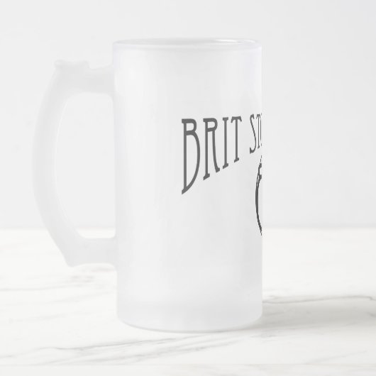 Mattierte Bier-Tasse Mattglas Bierglas (Links)