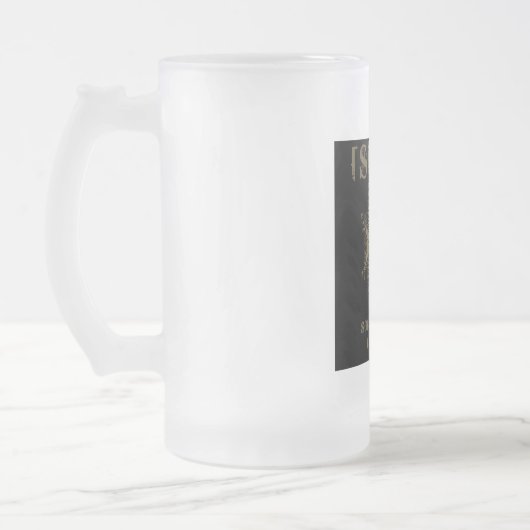 Mattierte Bier-Tasse Mattglas Bierglas (Links)