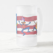 Mattierte Bier-Tasse Mattglas Bierglas (VorderseiteRechts)