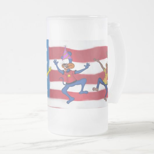 Mattierte Bier-Tasse Mattglas Bierglas (VorderseiteRechts)