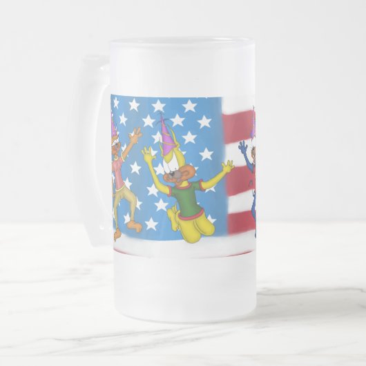 Mattierte Bier-Tasse Mattglas Bierglas (Vorderseite Links)