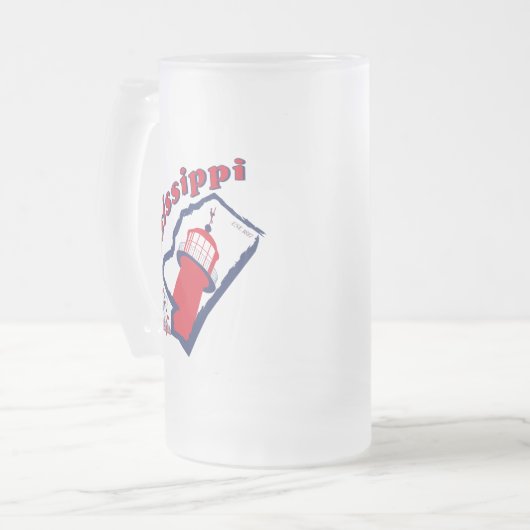Mattierte Bier-Tasse Mississippis Mattglas Bierglas (Vorderseite Links)