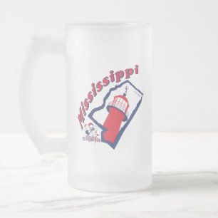 Mattierte Bier-Tasse Mississippis Mattglas Bierglas
