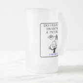 Mattierte Bier-Tasse Pictionary Ideen: Ich bin Mattglas Bierglas (VorderseiteRechts)