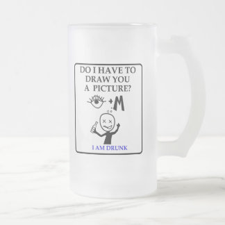 Mattierte Bier-Tasse Pictionary Ideen: Ich bin Mattglas Bierglas