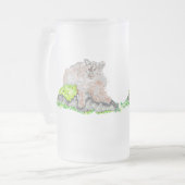 Mattierte Bier-Tasse: Puma Mattglas Bierglas (Vorderseite Links)