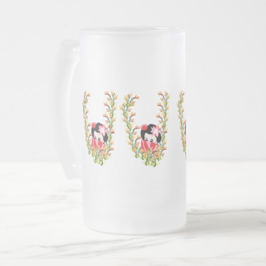 Mattierte Bier-Tasse : Sehen Sie sich Innerhalb Mattglas Bierglas (Vorderseite Links)