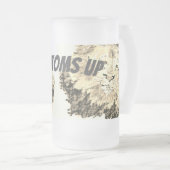 Mattierte Bier-Tasse : Teller hoch. Mattglas Bierglas (VorderseiteRechts)