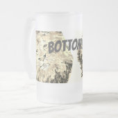 Mattierte Bier-Tasse : Teller hoch. Mattglas Bierglas (Vorderseite Links)