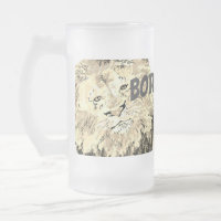Mattierte Bier-Tasse : Teller hoch.