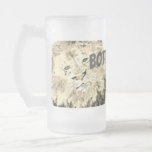 Mattierte Bier-Tasse : Teller hoch. Mattglas Bierglas