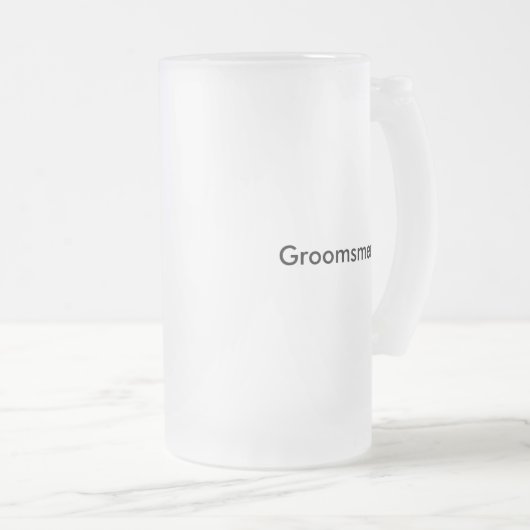 Mattierte Bier-Tasse Trauzeugen Stein Mattglas Bierglas (VorderseiteRechts)