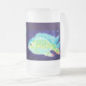 Mattierte Bier-Tasse: Tropicle Fish Mattglas Bierglas (VorderseiteRechts)