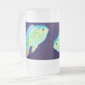 Mattierte Bier-Tasse: Tropicle Fish Mattglas Bierglas (Vorderseite Links)