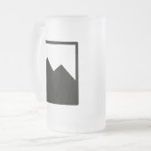 Mattierte Bier-Tassen-Schablone Mattglas Bierglas (Vorderseite Links)