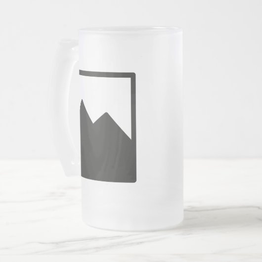 Mattierte Bier-Tassen-Schablone Mattglas Bierglas (Vorderseite Links)