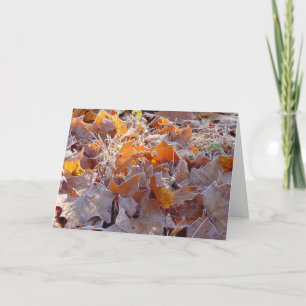 Mattierte Blätterfeiertags-Grußkarte Feiertagskarte