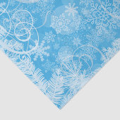 Mattierte Blaue Winter-Wirbel und Schneeflocken Seidenpapier (Ausschnitt)