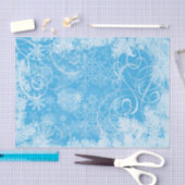Mattierte Blaue Winter-Wirbel und Schneeflocken Seidenpapier (Handwerk)