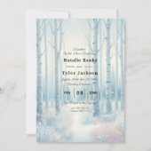 Mattierte Blauwaldhochzeit Einladung (Vorderseite)