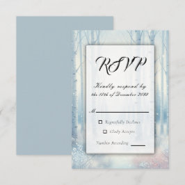 Mattierte Blauwaldhochzeit RSVP Karte